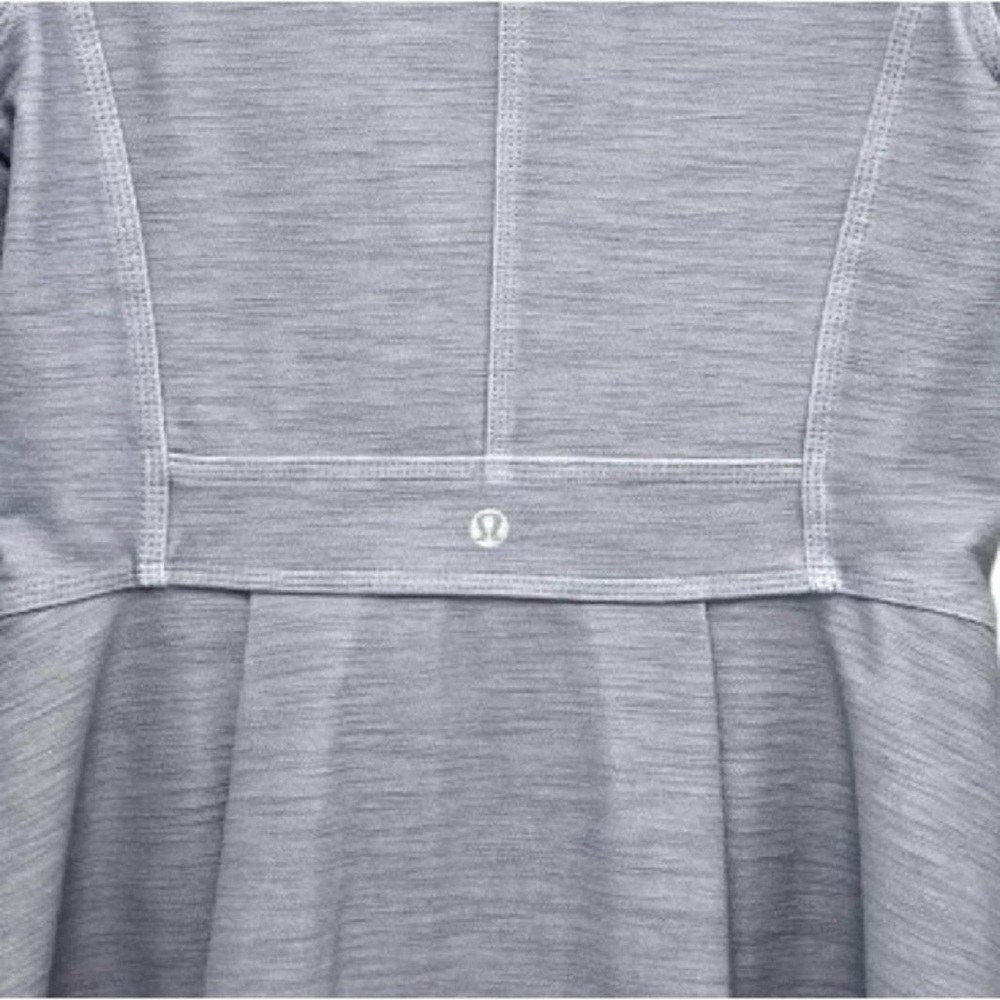 Lululemon Ride On Moto Jacket Gray Peplum Zip Fitted Blazer Size 4 - Picture 5 of 13